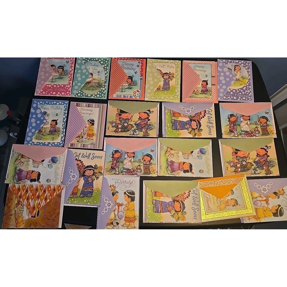 St. Labre Indian School  Assorted Lot of  21 Greeting Cards Matching Envelopes